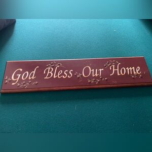 Decorative Wall Plaque with Blessing
